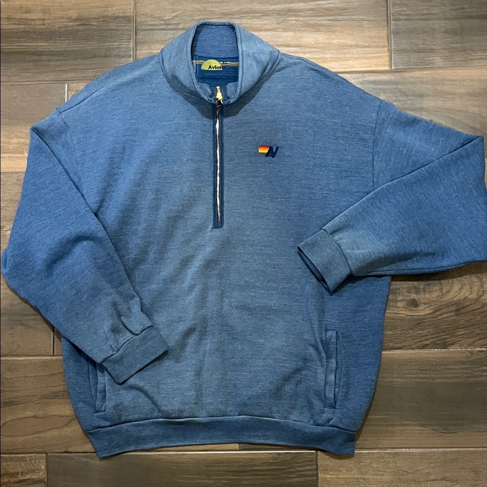 Aviator Nation Blue Zip Up Sweater